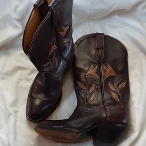 AUSTIN HALL Women Leather Western Boots Size 7.5